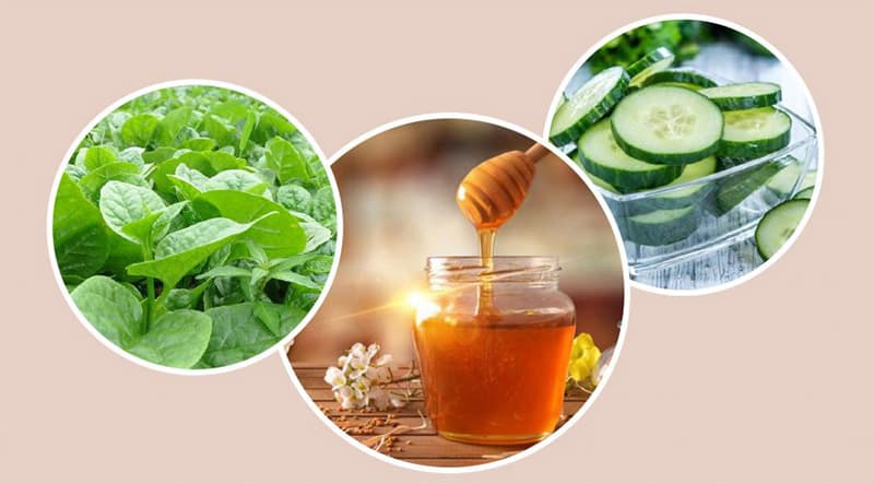 Làm đẹp da với công thức mồng tơi, mật ong và dưa chuột