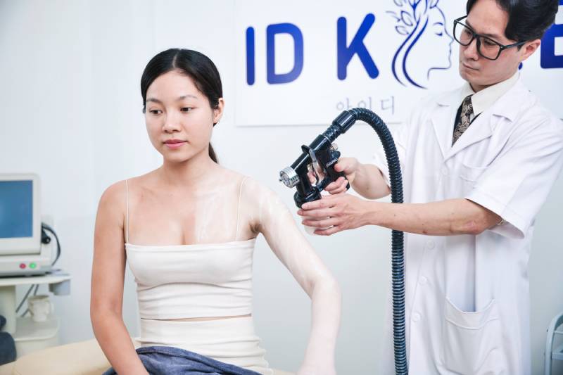 công nghệ phun trắng da